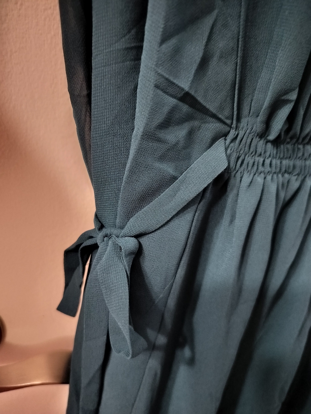NWT Banana Republic Teal V-Neck Long Sleeve Dress - Picture 4 of 4